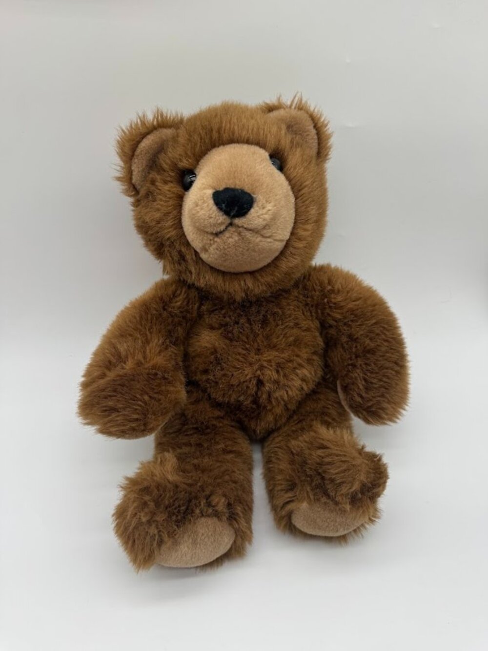 Vintage Applause Woodland Brown Plush Teddy Bear Two Tone Paws 13in